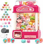 Skirfy - Máquina de garras para niños, juguete de garra de arcade con luces y música, agarrador de dulces a monedas, cumpleaños para niños y niñas, juego de fiesta familiar