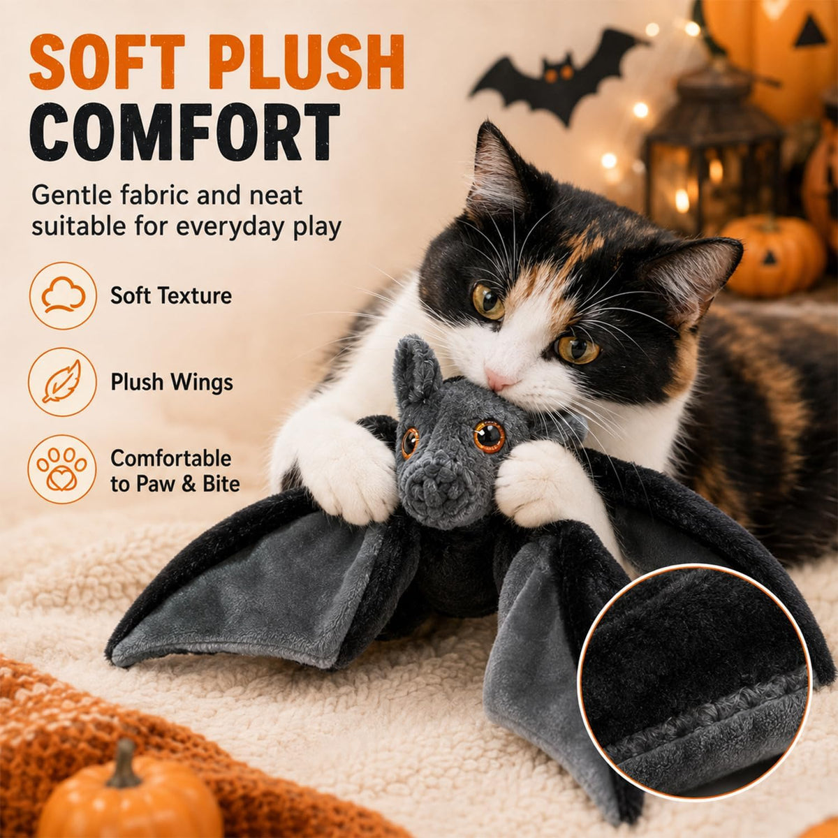 Juguete para perro de murciélago volador,Juguete interactivo para gatos con