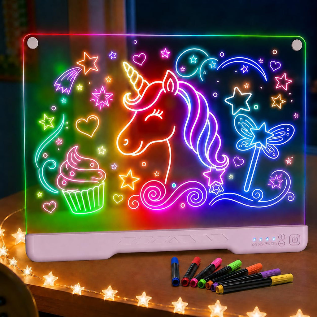 Tablero de dibujo LED de 17 pulgadas para niños, regalo de cumpleaños para