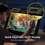 Xencelabs Pen Display 24, tableta de dibujo con monitor de pantalla 4K, visualización de dibujo gráfico 99% Adobe RGB con 40 teclas rápidas personalizables, 2 lápices sin batería, 8192 niveles de