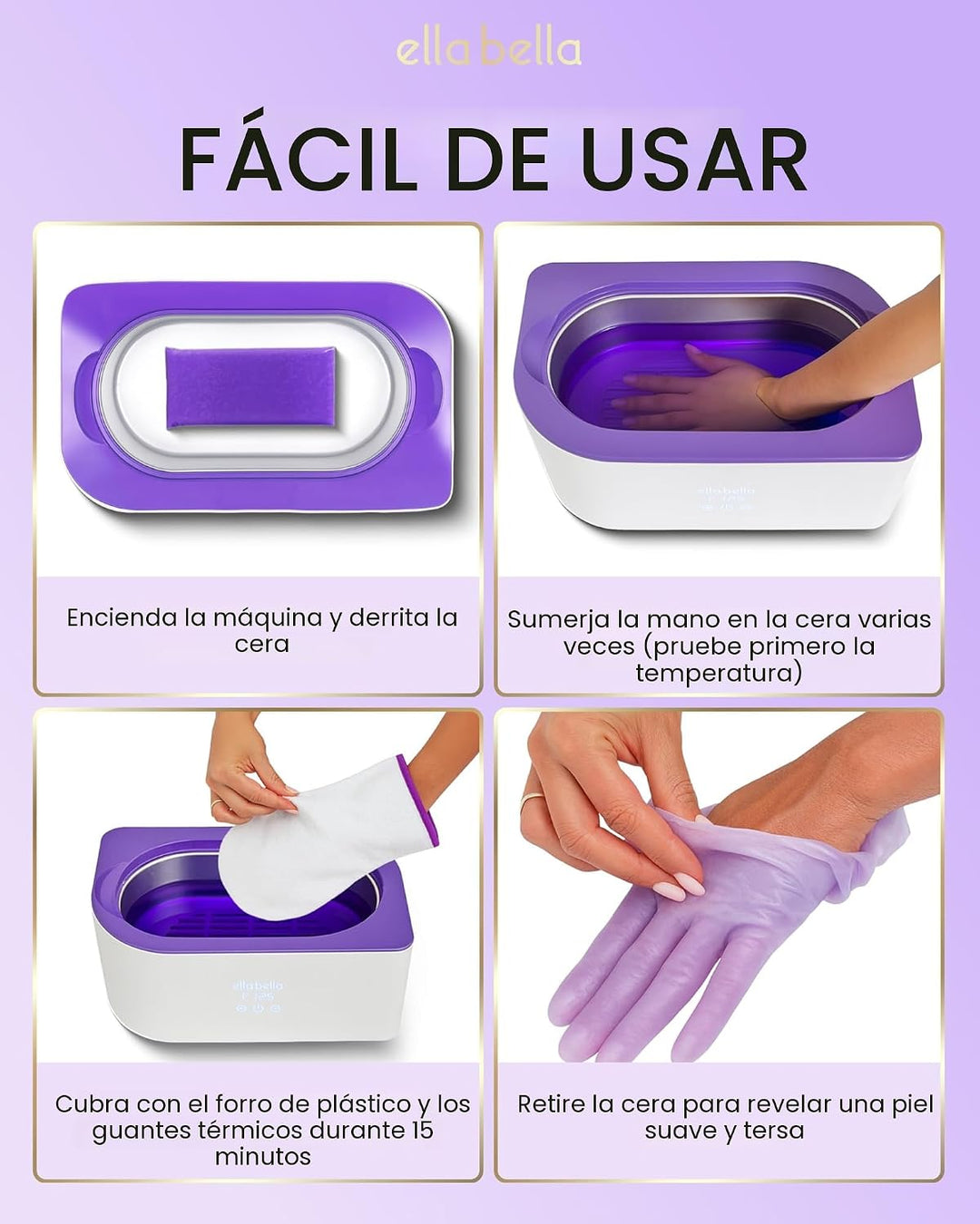 ELLA BELLA® Máquina de cera de parafina para manos y pies \u2022 Ca...