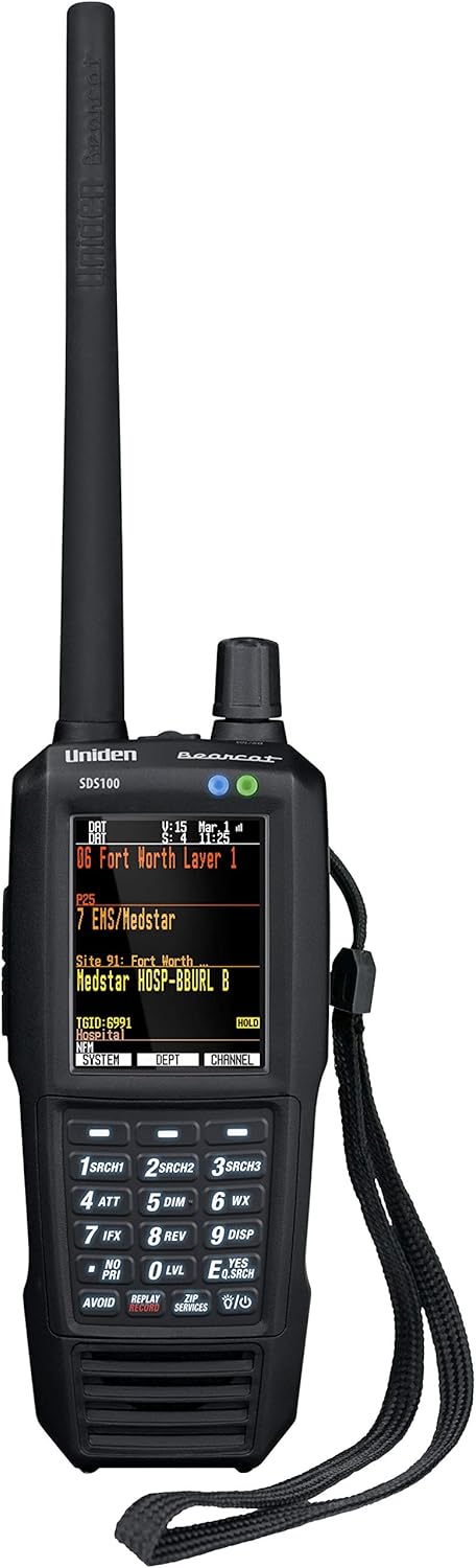 Uniden Escáner digital portátil SDS100 True I/Q diseñado