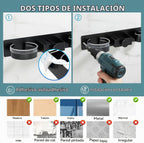 Soporte para secador de pelo montado en la pared, soporte para secadora con
