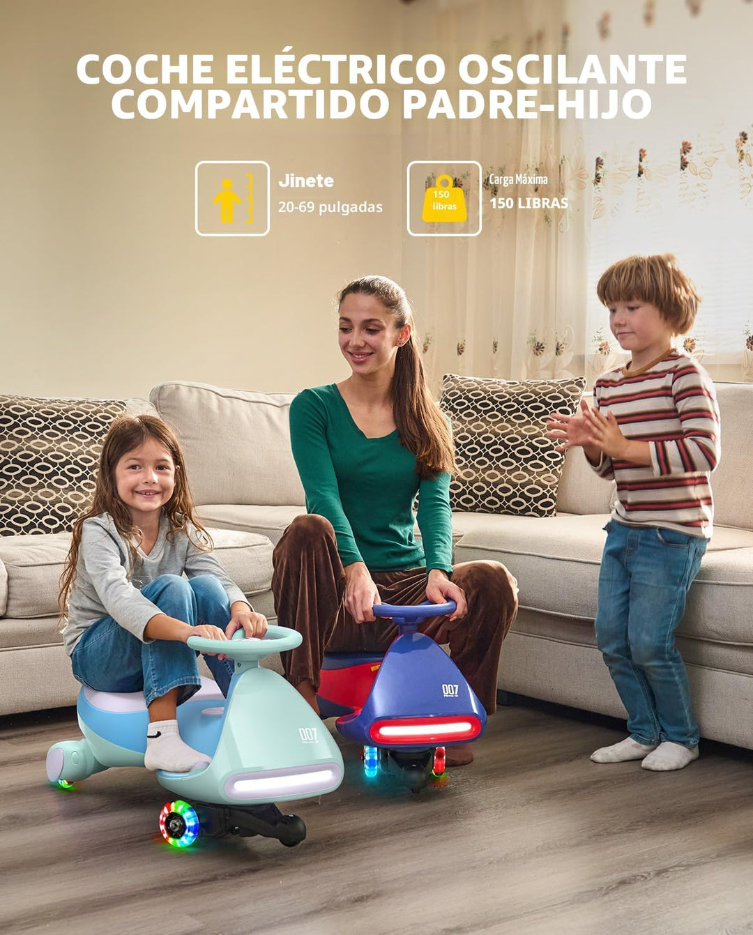 FanttikRide N7 Pro - Coche eléctrico Wiggle con batería recargable,...