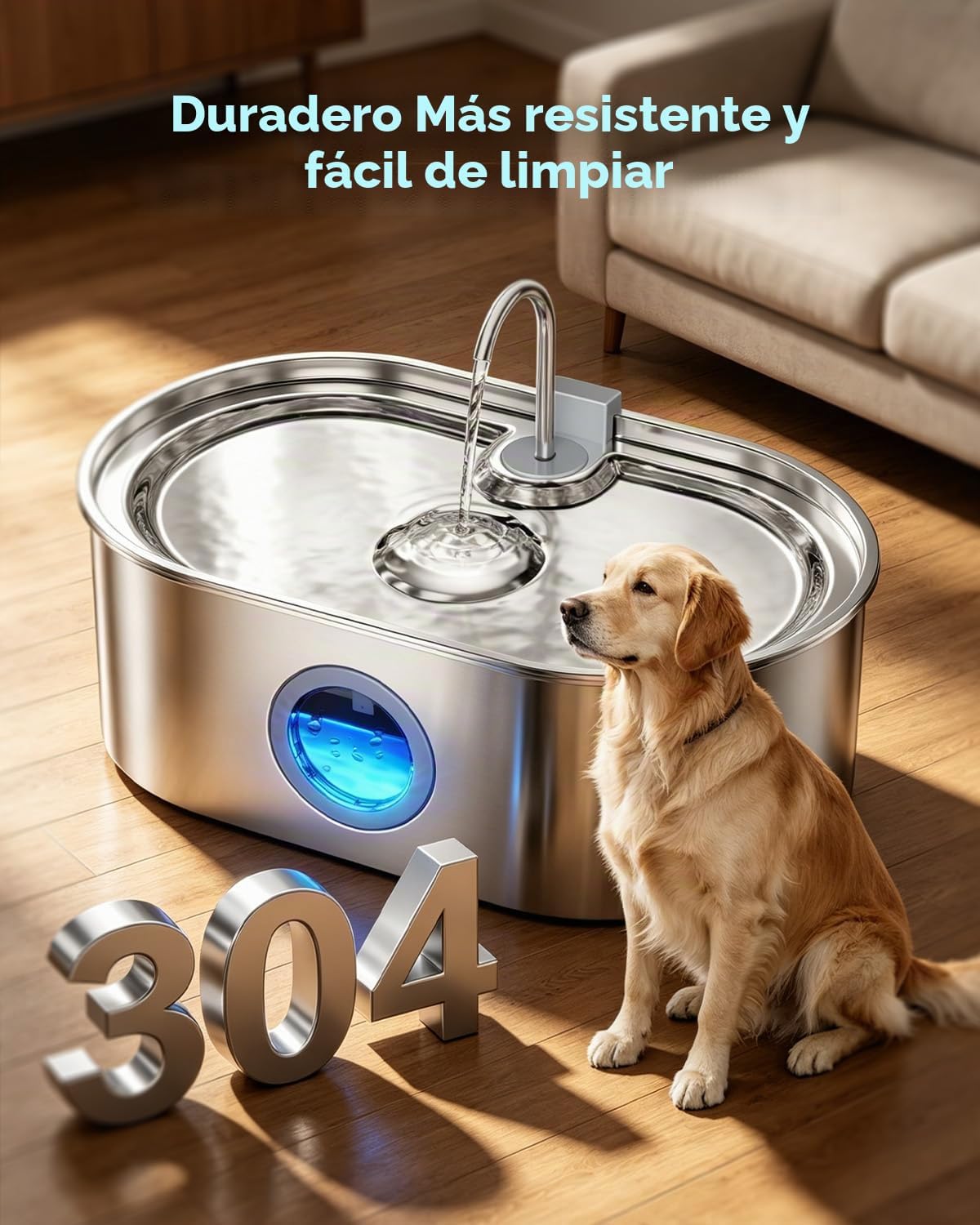 Fuente de agua extra grande para perros de 4.2 galones, fuente de agua para
