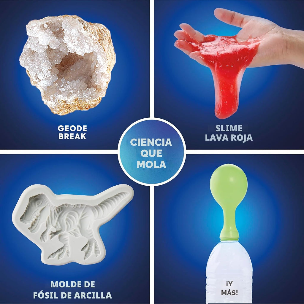 Discovery™ Kit de ciencia del planeta Tierra – 65 experimentos STEM Lab para niños | Incluye volcán de bricolaje, tornado, fósiles, cristales y limo | Juguete de aprendizaje de geología