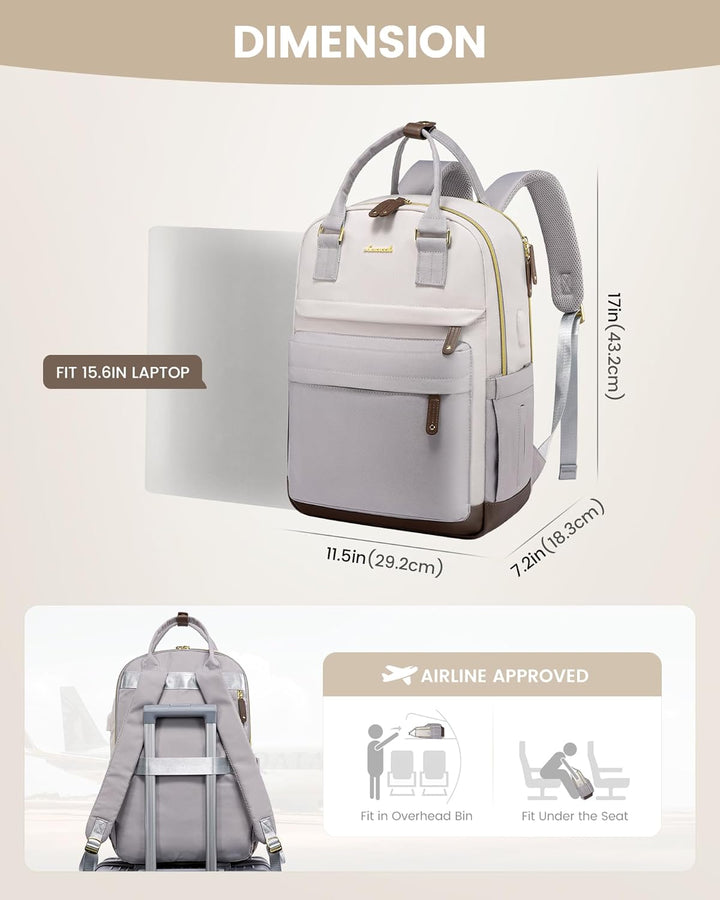 LOVEVOOK Mochila de viaje para laptop para mujer, bolsa antirrobo p...