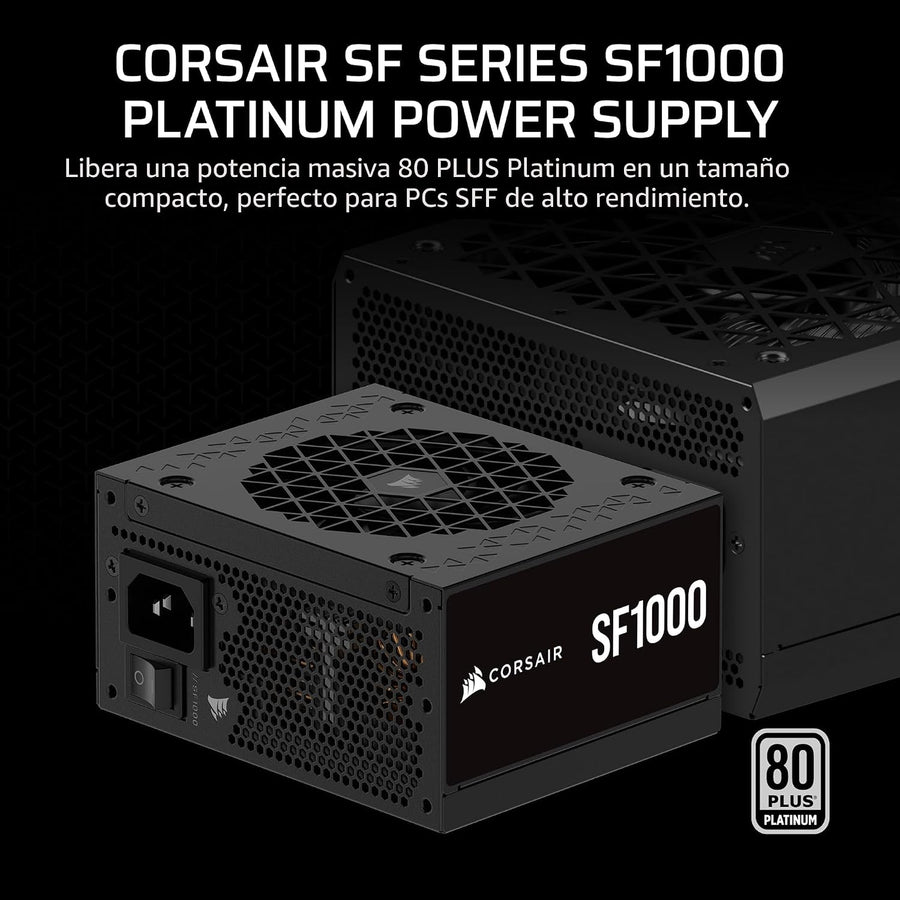 CORSAIR SF1000 (2024) Fuente de alimentación pequeña ATX 3.1 PCIe 5...