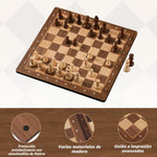 Peradix - Tablero de ajedrez de madera de 18.89 pulgadas, tablero de