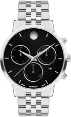 Movado Museum Classic Chrono Reloj suizo de acero inoxidable para hombre, 1.654 in