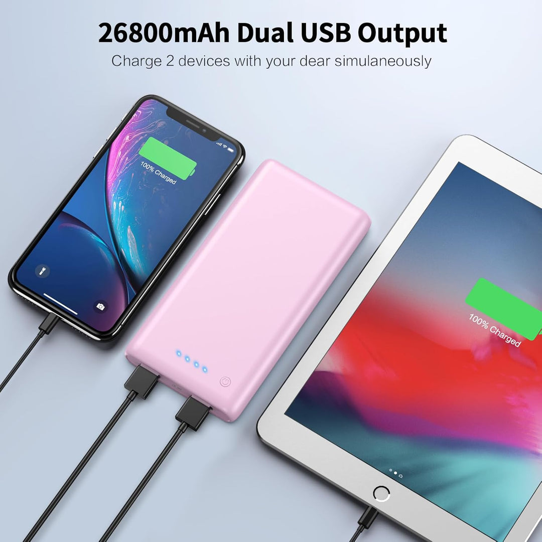 Cargador portátil de 26800 mAh, batería externa para teléfono celul...
