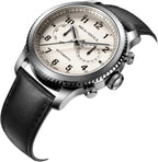Seagull 1963 Serise Reloj para hombre Moda Deportes Multifunción Sapphire Luminoso Reloj mecánico automático Serie Pilot (Blanco)