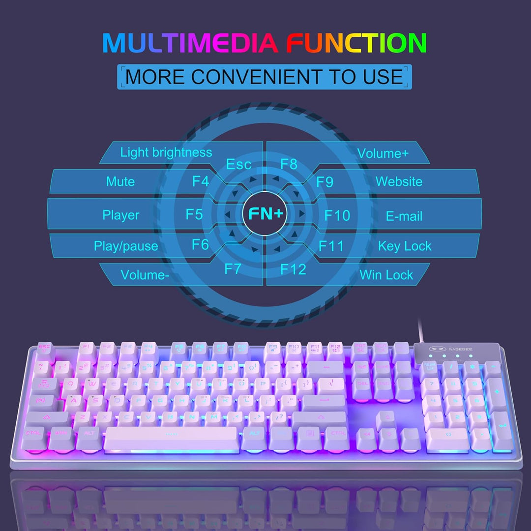 Combo de teclado y mouse para juegos, teclado K1 con retroiluminaci...