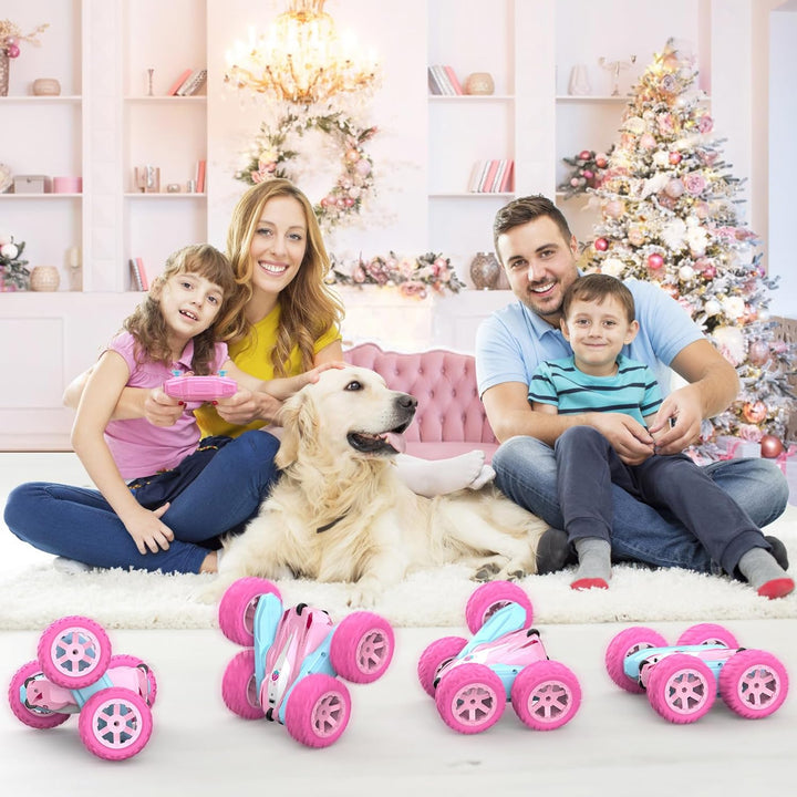 NUOKE Automóvil a control remoto, camiones RC rosas para niñas, cam...