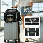 Lekereise Transportador de mascotas expandible superior y lateral de 18 x 11 x 11 pulgadas, aprobado por Delta American United Aerolínea, transportadores de viaje para perros pequeños y gatos con