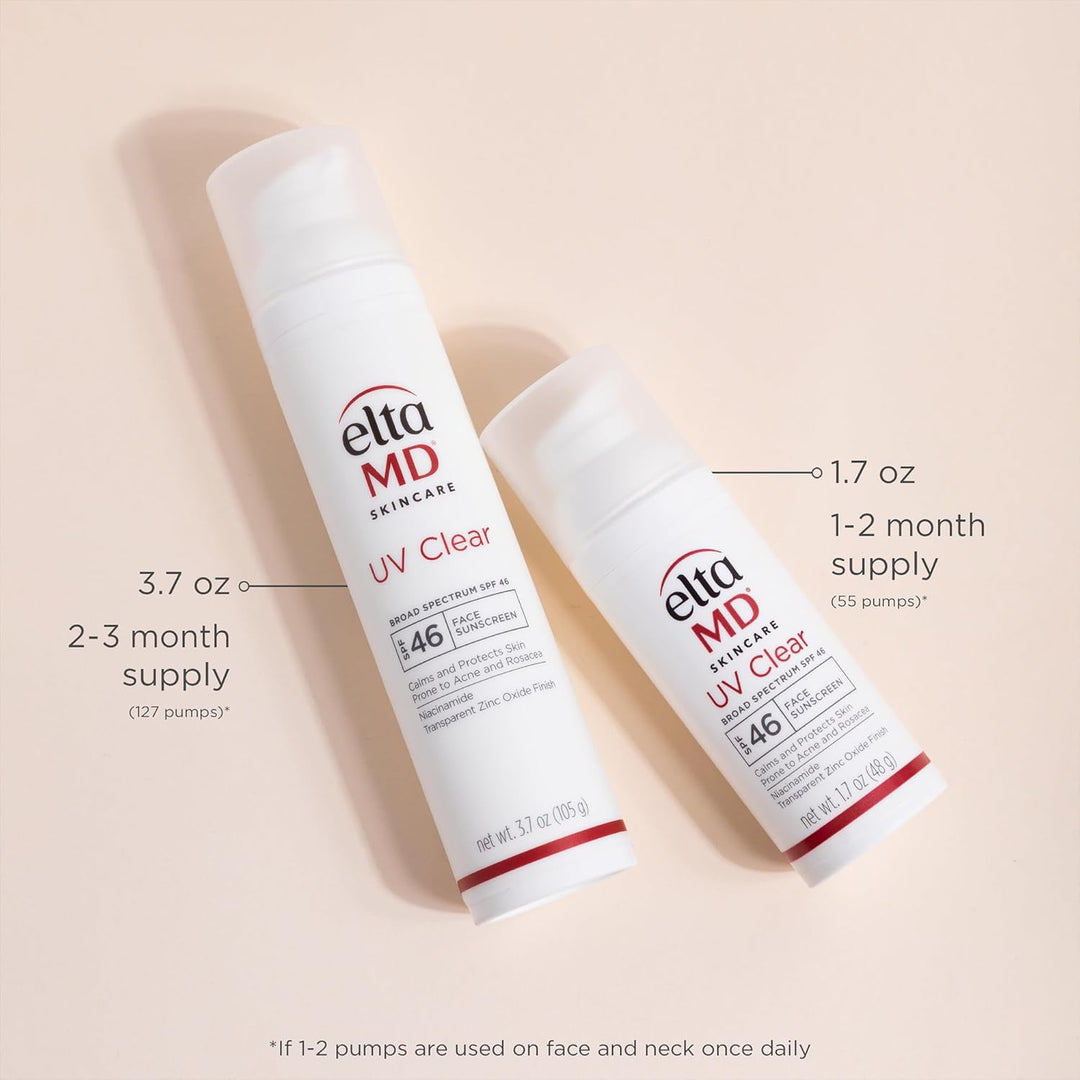 EltaMD UV Clear Face Sunscreen SPF 46, Oil-Free Sunscreen with Zinc...