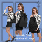 NEOREAL - Mochila para laptop para trabajo, universidad, viajes, Negro