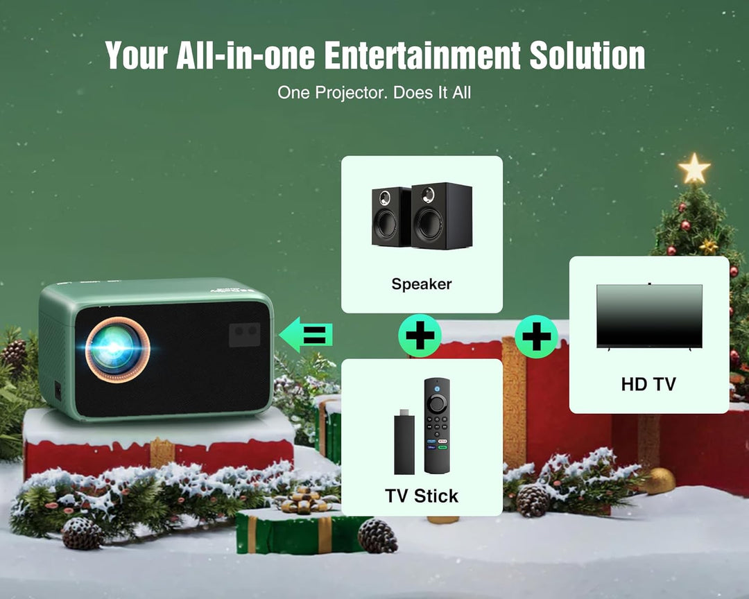 Proyector TMY 4K con WiFi Bluetooth, Compatible con Netflix\/Prime...