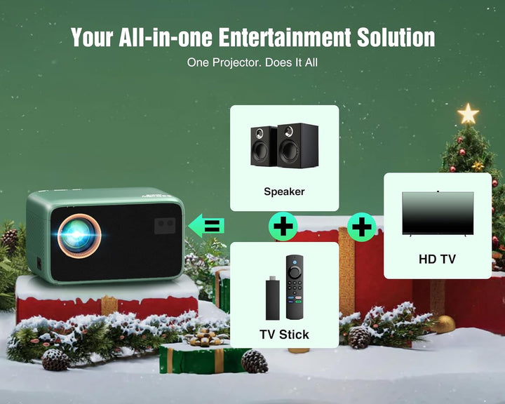Proyector TMY 4K con WiFi Bluetooth, Compatible con Netflix\/Prime...