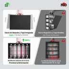 ZLCA Tarjetero/caja de almacenamiento para cartas de 5 filas con asa, caja de almacenamiento MTG