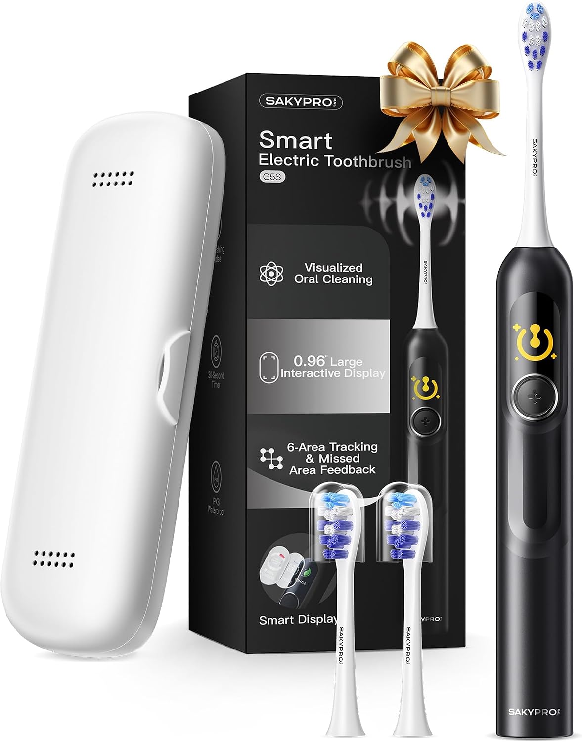 SAKYPRORAL G5S Cepillo de dientes eléctrico inteligente para adultos y