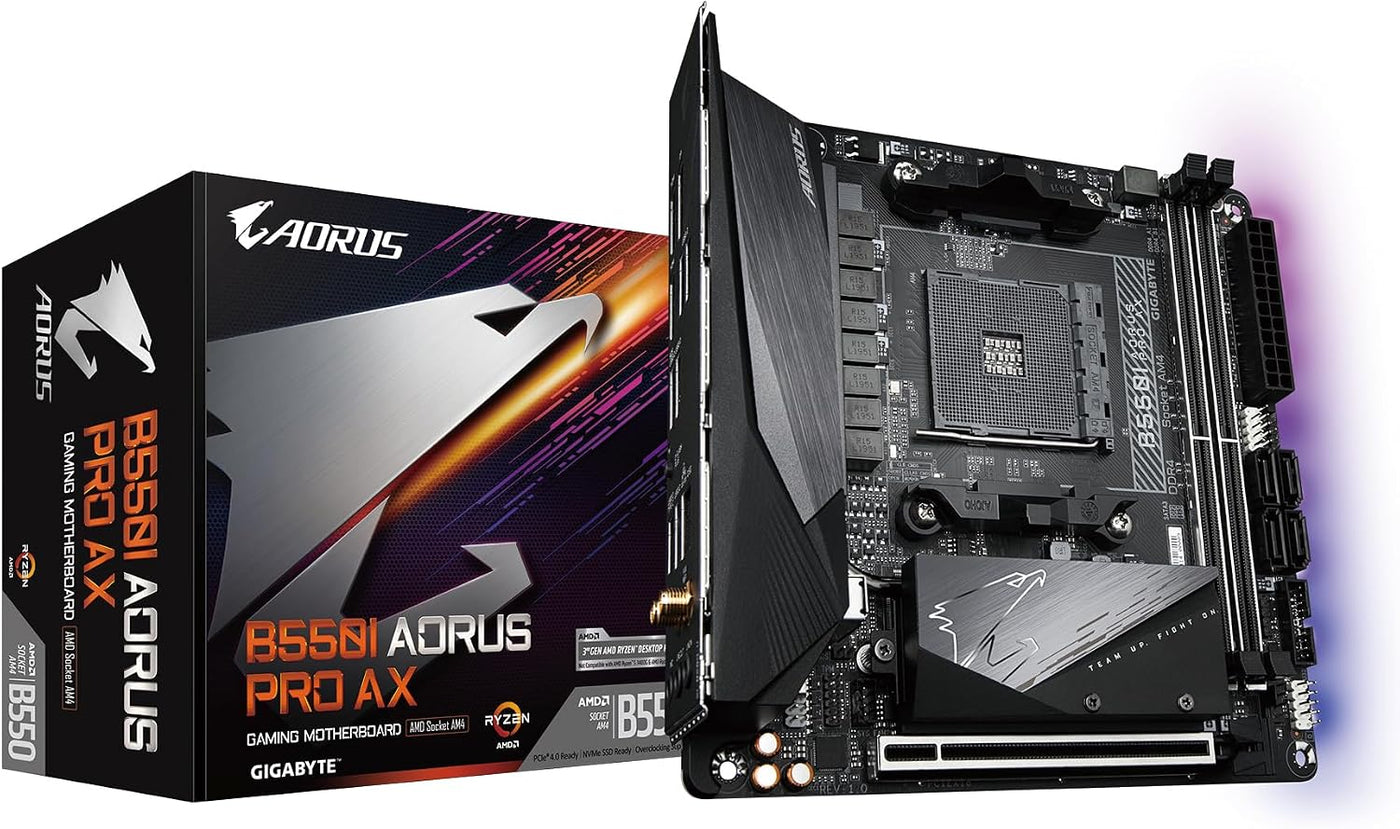 GIGABYTE B550I AORUS PRO AX|Placa madre para juegos: AM4 AMD\/B550\...