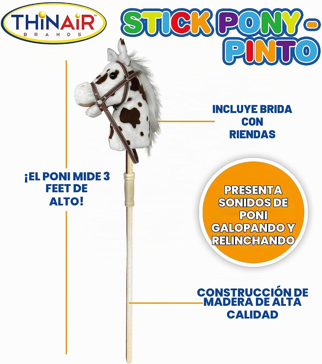 Nature Bound Caballo de Palo | Caballo de Juguete de Felpa Hecho a Mano | Pony de Palo Proporciona un Divertido Juego de Simulación para Niños Pequeños y Preescolares | Cosido a Mano, Madera, Efectos