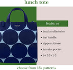 Kate Spade New York, Bolsa de almuerzo portátil suave con forro interior