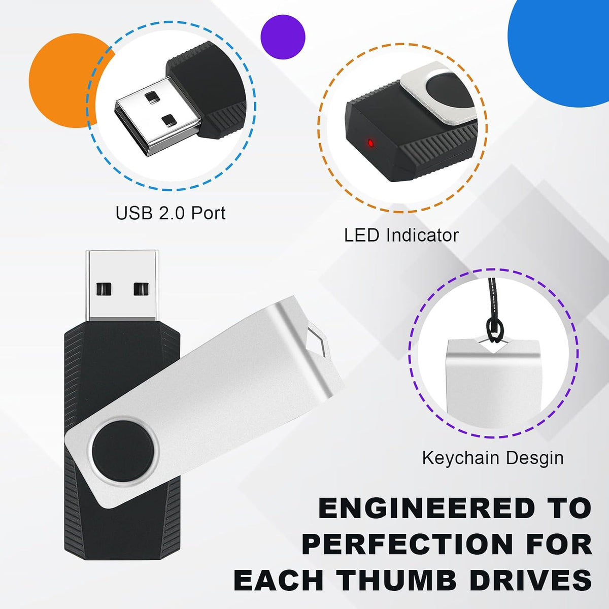Memoria USB de 8 GB, paquete de 10 unidades de memoria USB a granel...