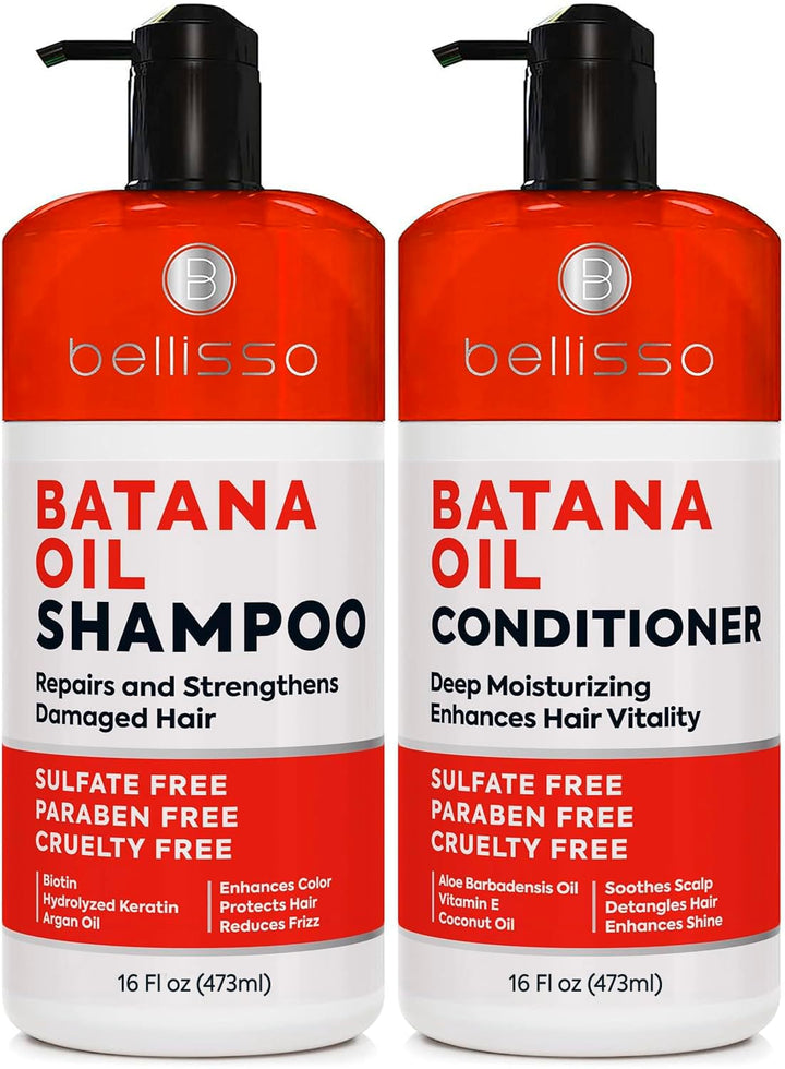 BELLISSO - Set de champú y acondicionador con aceite de batana unis...