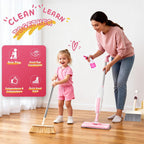 Sets de juguetes de limpieza para niñas y niños, set de trapeador con brazo telescópico que rocía agua real