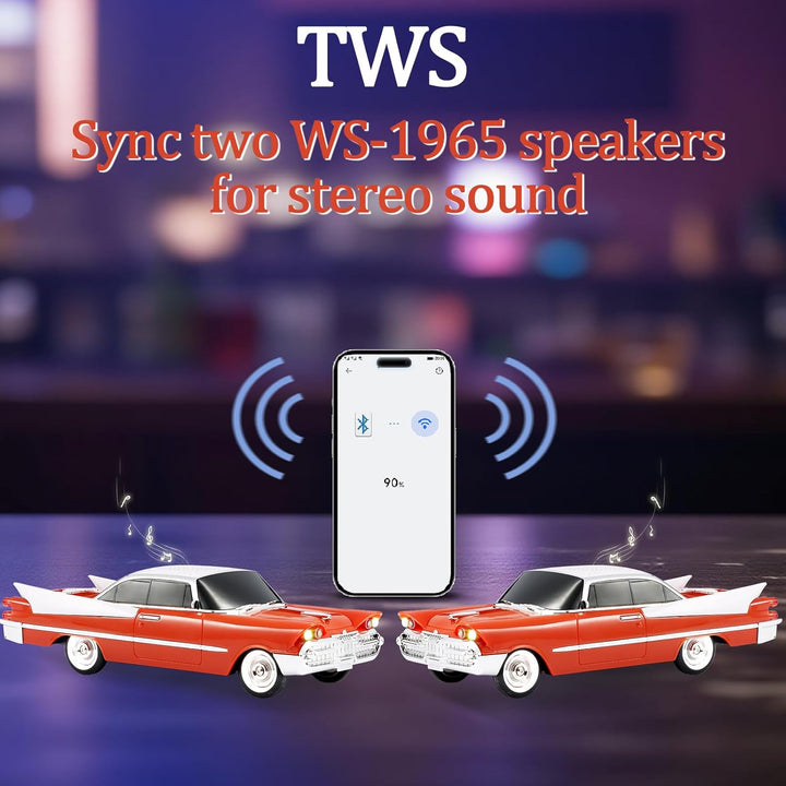 WSTER WS-1965 Replica Altavoz Bluetooth - Diseño retro de cohete de...