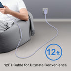 Cargador USB C tipo C cargador de carga rápida Long12FT 45W Samsung