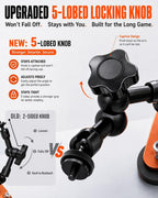Soporte magnético para cámara para kit de transmisión Gamechanger - Soporte de valla doble de 1/4 pulgadas compatible con Mevo Start, GoPro, iPhone y cámaras de acción, perfecto para campo