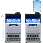 Máquina de hielo comercial, contenedor de almacenamiento de 100 libras/24,22 libras, 36 cubos en 12 minutos