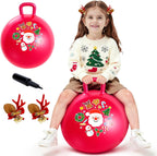 Paquete de 2 18 bolas de tolva, juego de bolas hinchables rojas de nube y Papá Noel con asa, bomba y pinzas para el cabello, juguetes inflables para niños de 3 a 8 años