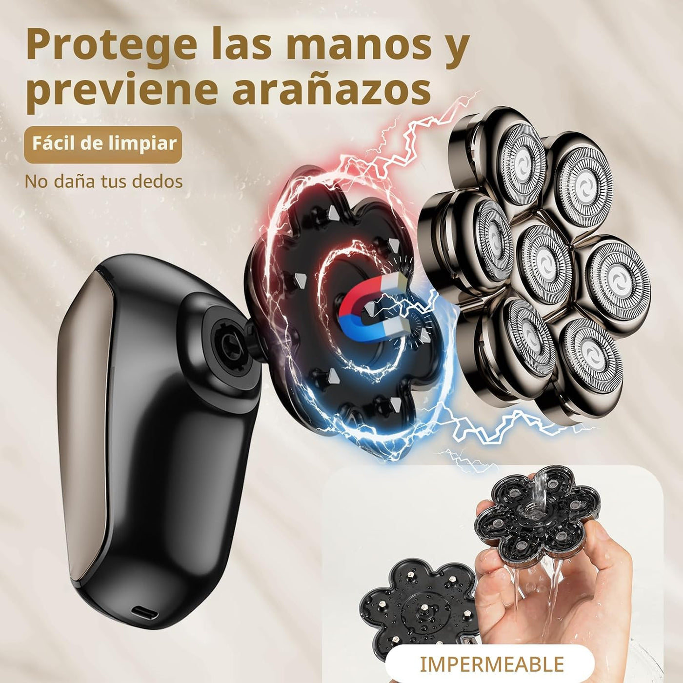 SHPAVVER Afeitadoras de cabeza para hombres calvos: maquinilla de a...