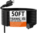 HUANCHAIN Cable de extensión negro de 50 pies, calibre 16, cable eléctrico