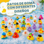 100Pcs Patitos de Goma, Mix Aleatorio en Lote de Patitos de 2 Pulgadas Mini Patitos de Goma para Bañera de Niños, Juguetes de Baño para Niños, Regalos de Cumpleaños, Utensilios para Fiesta