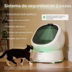 PETLIBRO Caja de arena automática con kit de accesorios y prueba de IA de 90 días, gran caja de arena autolimpiante con parte superior abierta con análisis de residuos de cámara AI, reconocimiento de