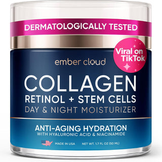 Crema facial hidratante de colágeno antienvejecimiento con células...