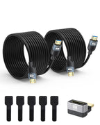 Cable HDMI 2.1 de 15 pies, paquete de 2 unidades, 48 Gbps de ultra