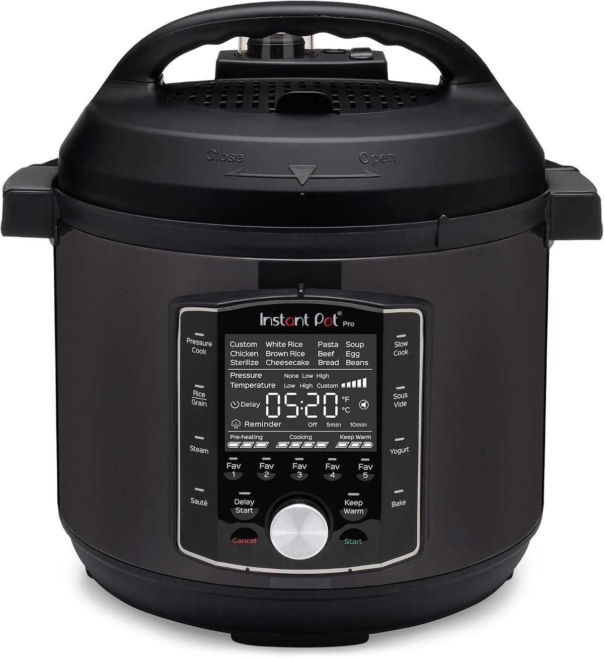 Instant Pot Pro olla eléctrica a presión 10 en 1, olla de cocción lenta, para cocinar arroz y cereales, para saltear alimentos, vaporera, cocción al vacío, esterilizador, máquina para hacer yogur y