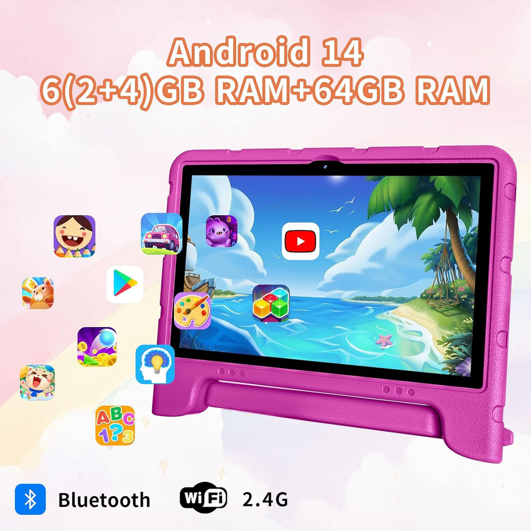 EDDBNi Tableta para Niños Android 14 Tableta de 10 Pulgadas Tableta...