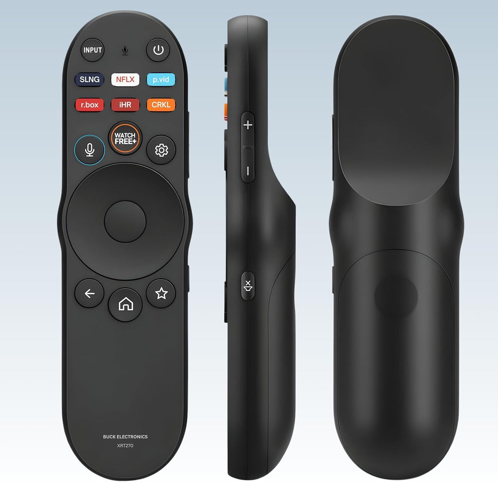 XRT270 - Control remoto de repuesto para televisores Vizio SmartCast, fácil configuración, teclas de acceso directo, control remoto de voz universal, compatible con FHD 4K Quantum D