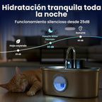 PawsPik Fuente de agua automática inalámbrica para perros y gatos, acero