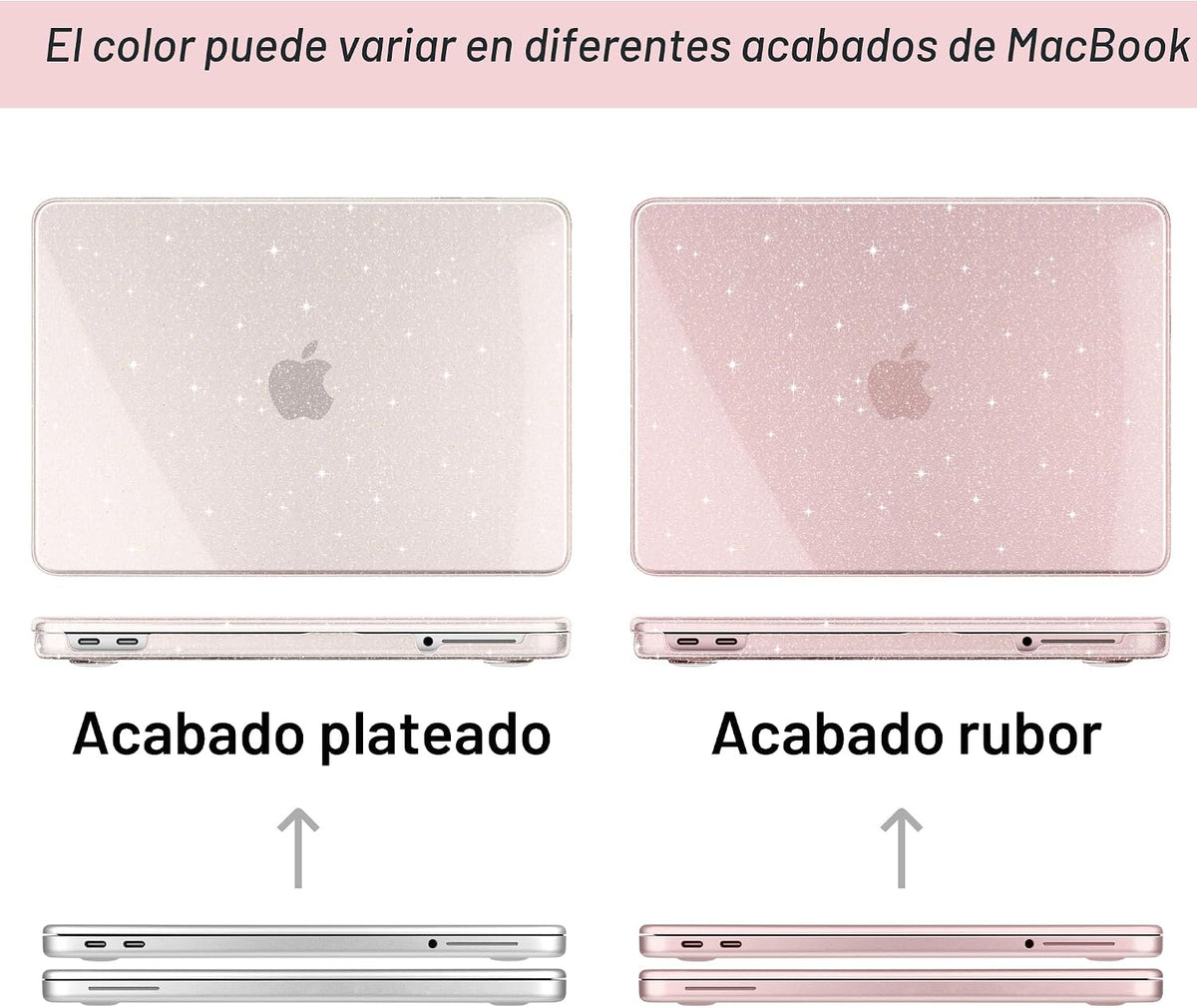 MEEgoodo Funda con purpurina para MacBook Neo de 13 pulgadas versió...