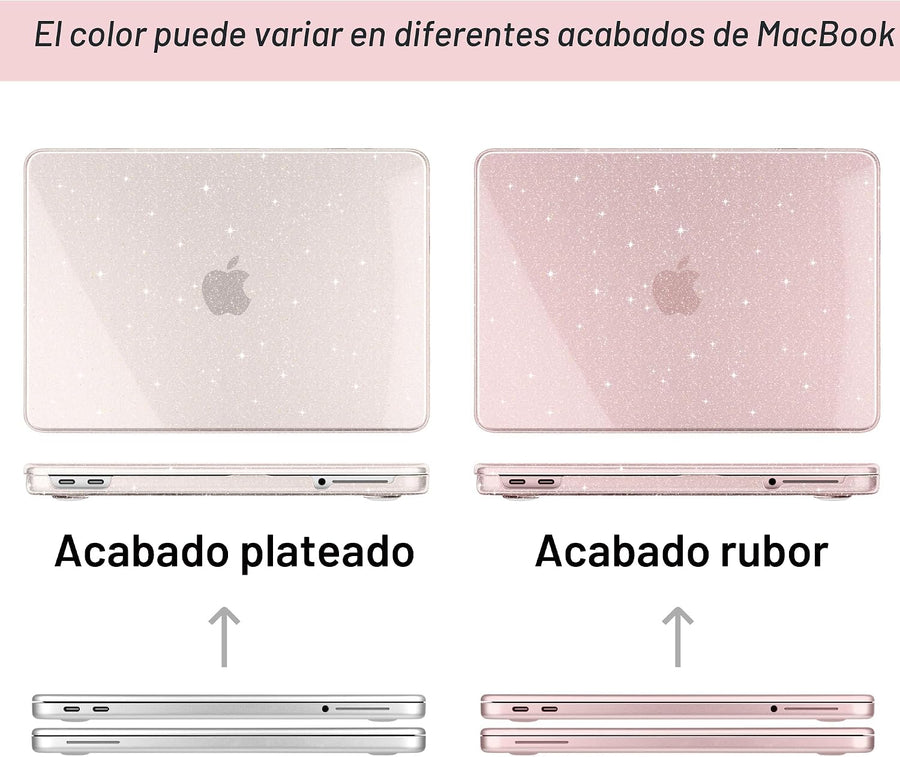MEEgoodo Funda con purpurina para MacBook Neo de 13 pulgadas versió...