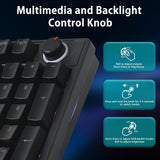 HUO JI Teclado mecánico para juegos con cable, 17 modos retroilumin...