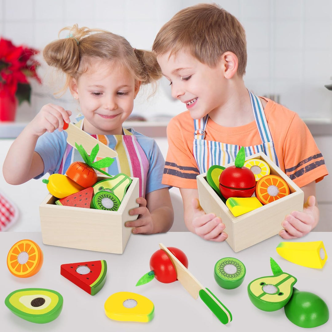 TooyBing Juego de juguetes de madera para la cocina de los niños, 3...